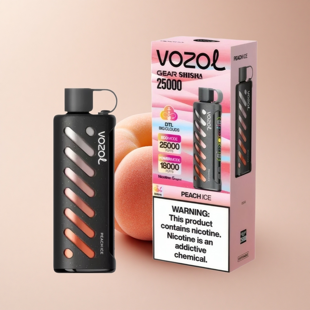 VOZOL Gear Shisha 25000 Puffs Pfirsich Eis Dual Mesh