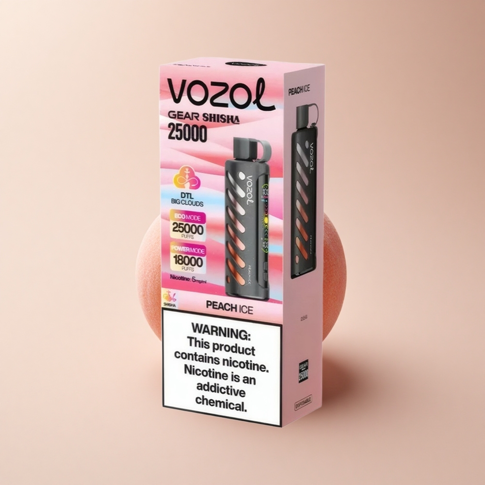 VOZOL Gear Shisha 25000 Puffs Pfirsich Eis Dual Mesh