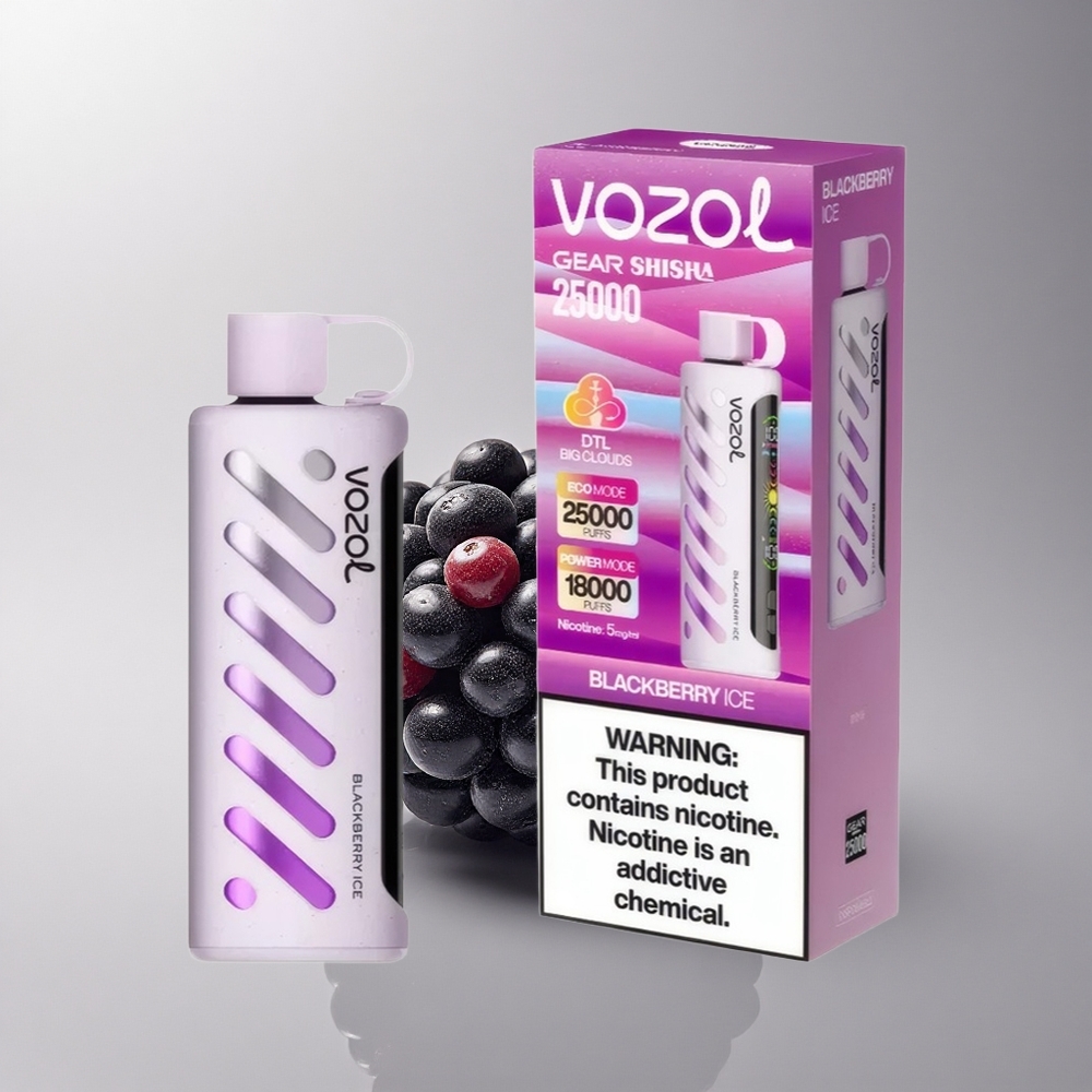 VOZOL Gear Shisha 25000 Puffs Schwarze Beere Eis Dual Mesh 5mg