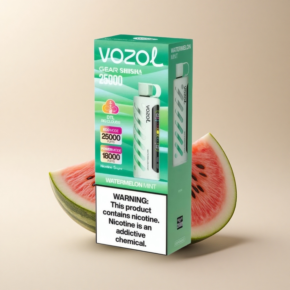 VOZOL Gear Shisha 25000 Puffs Wasserminze Dual Mesh 5mg