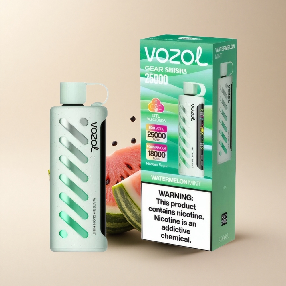 VOZOL Gear Shisha 25000 Puffs Wasserminze Dual Mesh 5mg