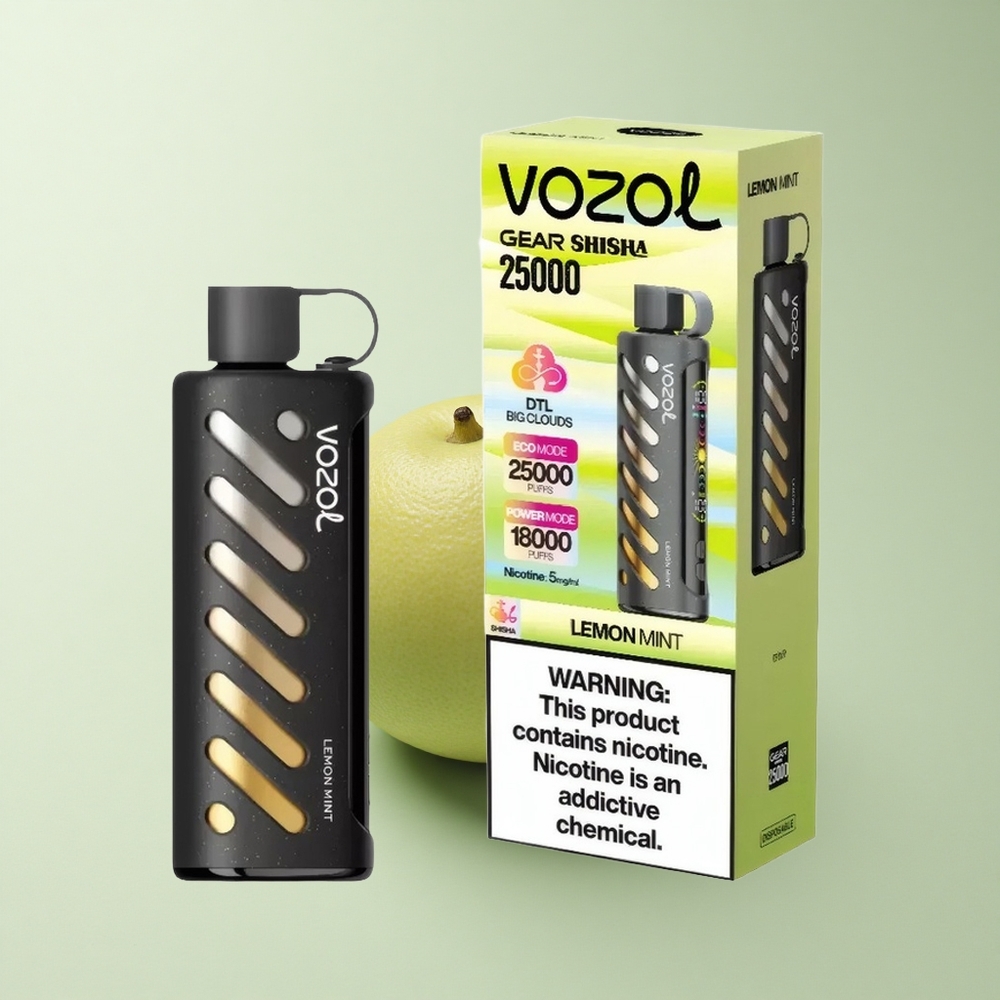 VOZOL Gear Shisha 25000 Puffs Zitronenminze Dual Mesh Tech
