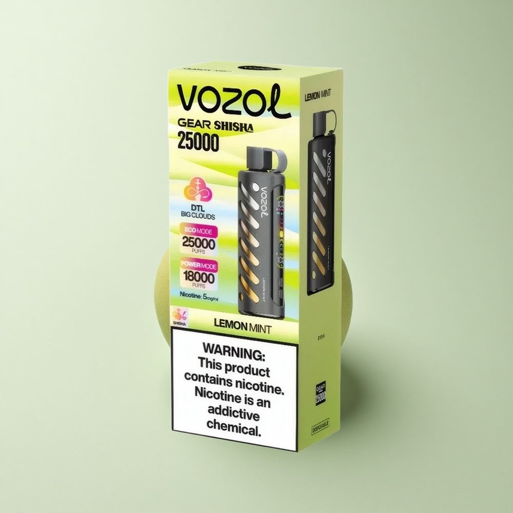 VOZOL Gear Shisha 25000 Puffs Zitronenminze Dual Mesh Tech