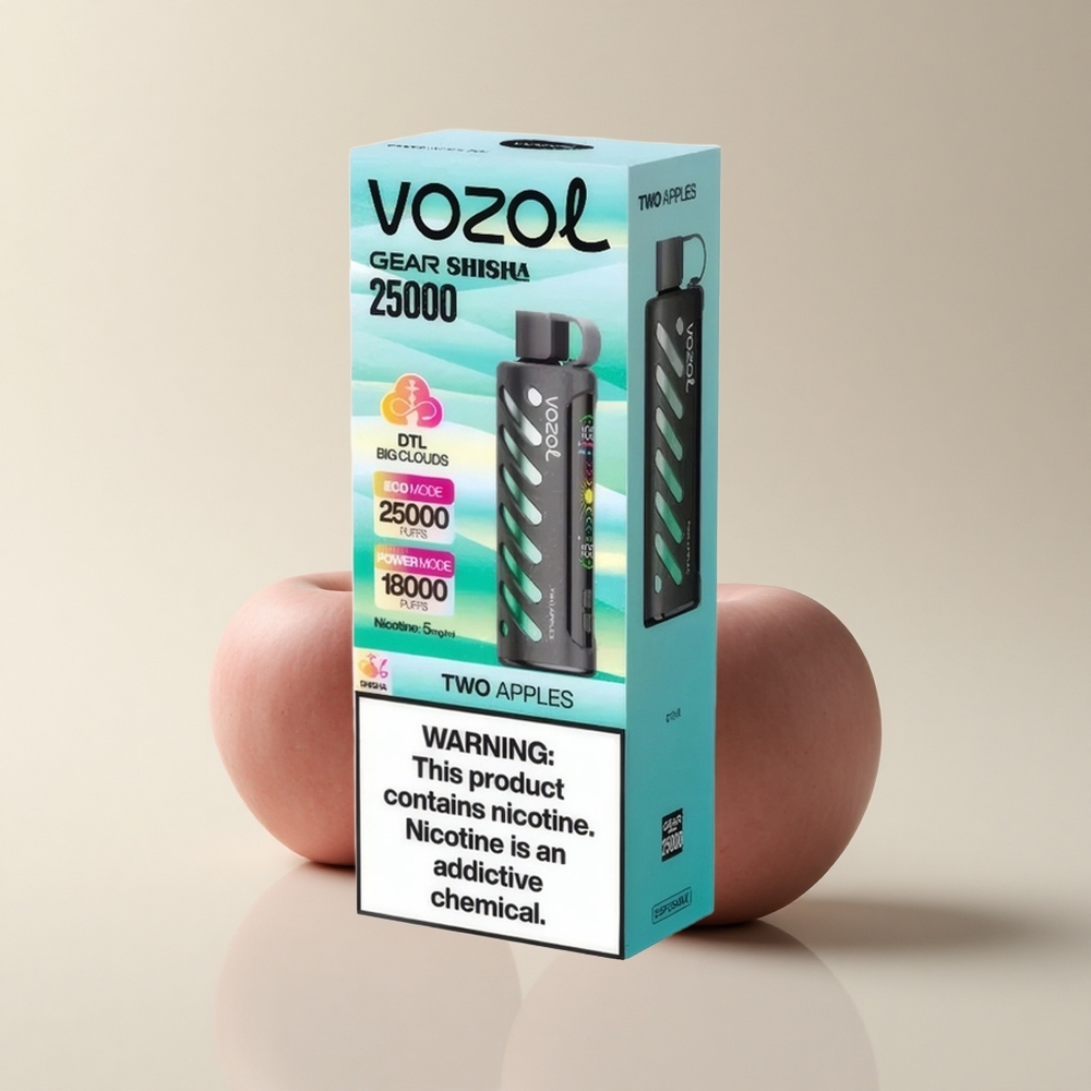 VOZOL Gear Shisha 25000 Puffs Zwei Äpfel Dual Mesh 5mg 1000mAh