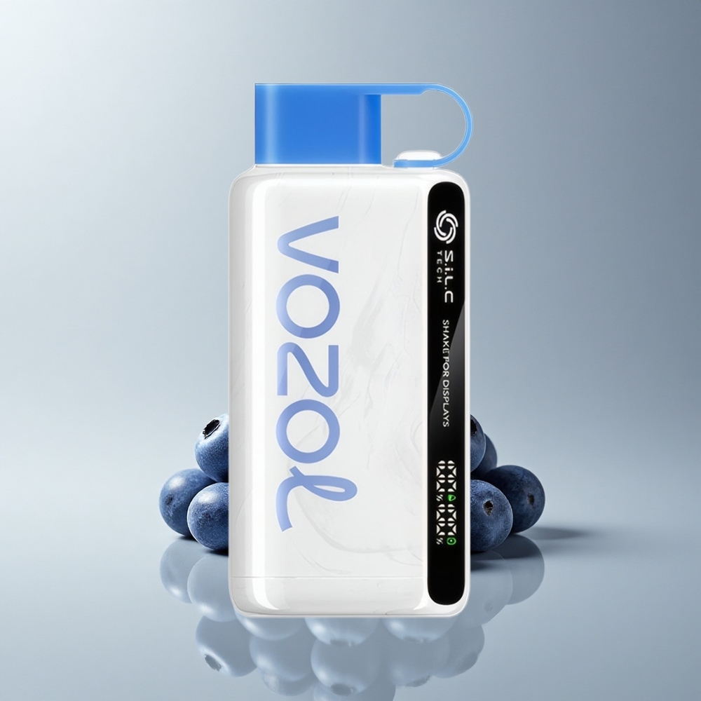 VOZOL STAR 9000/12000 Puffs Blaubeer Sturm mit SiLC TECH und wiederverwertetem Kunststoff