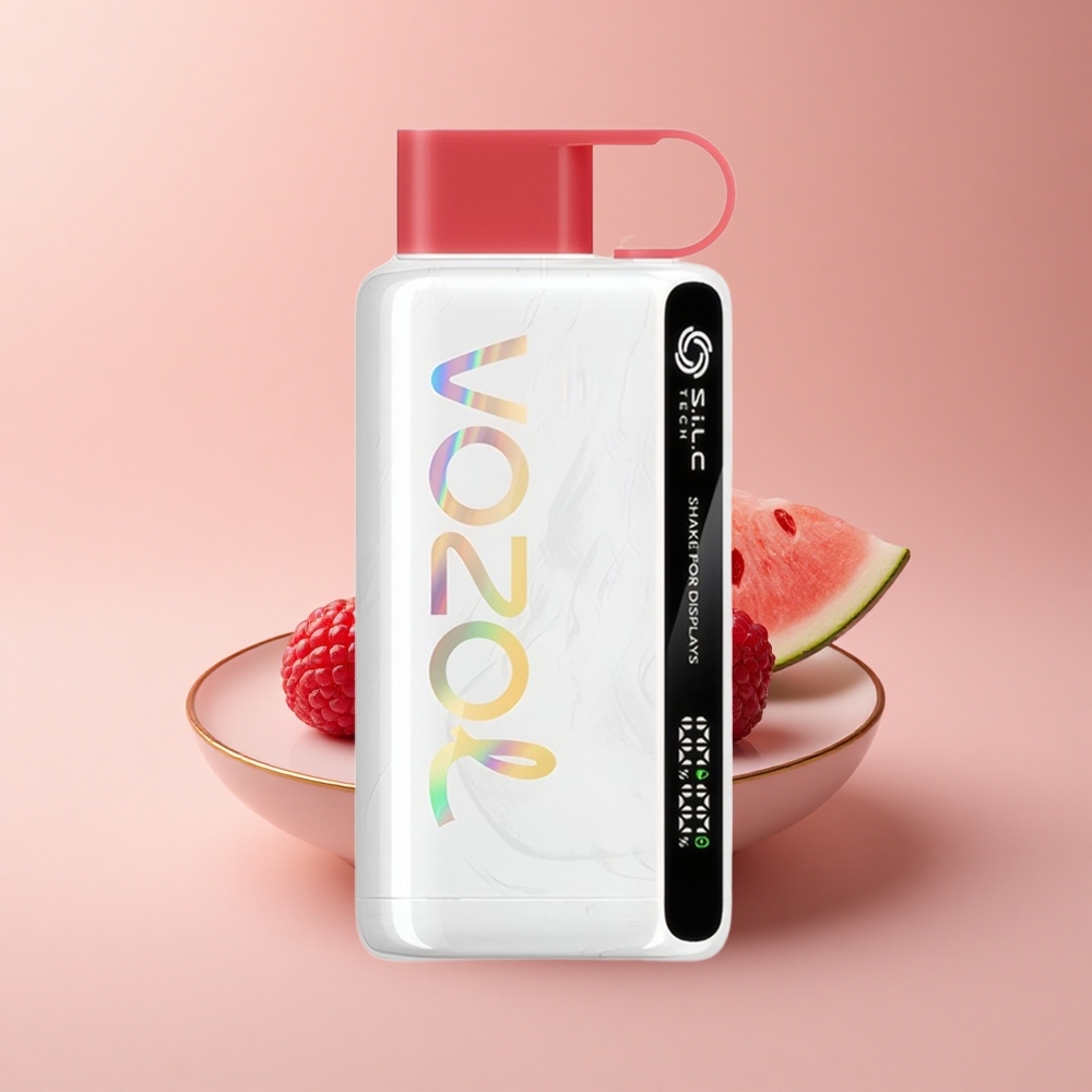 VOZOL STAR 9000/12000 Puffs Himbeer-Wassermelone mit Schüttelanzeige und Schnellladung