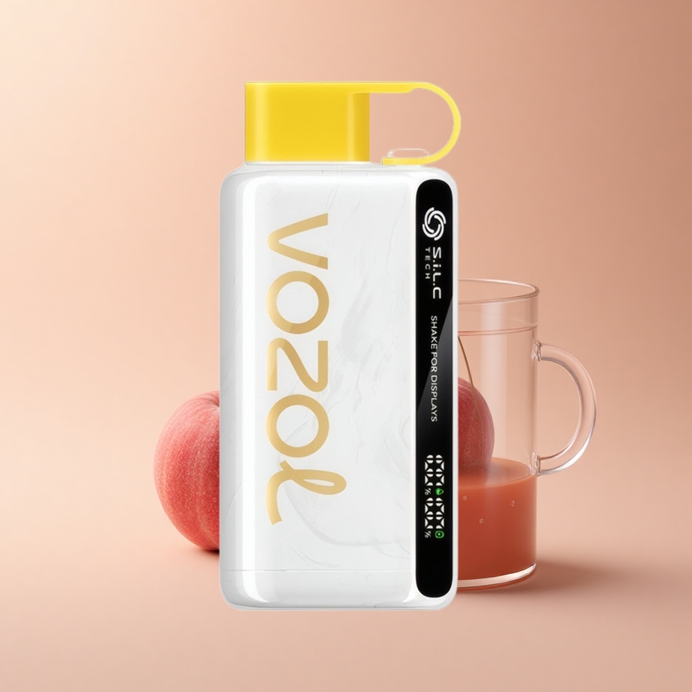 VOZOL STAR 9000/12000 Puffs Kirschpfirsich-Zitronenlimonade mit 650mAh und wiederverwertetem Kunststoff