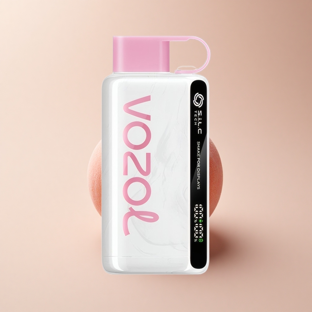 VOZOL STAR 9000/12000 Puffs Pfirsich-Eis mit recyceltem Kunststoff und schnellem Laden