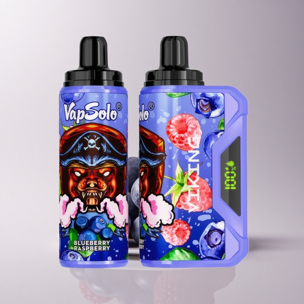 VapSolo VIKING 12000 Puffs Blaubeere Himbeere Typ-C 22ml