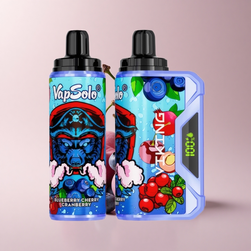 VapSolo VIKING 12000 Puffs Blaubeere Kirsche Preiselbeere 22ml Typ-C