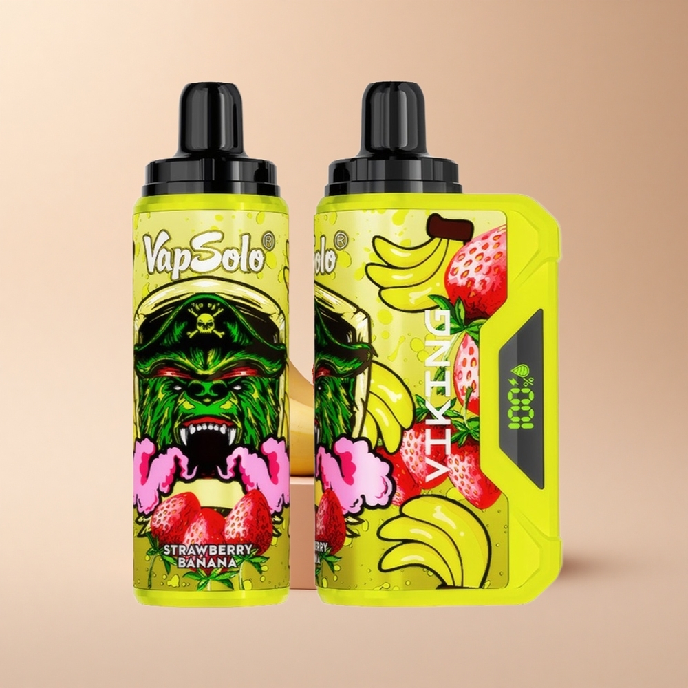 VapSolo VIKING 12000 Puffs Erdbeer-Banane Typ-C 22ml 20mg