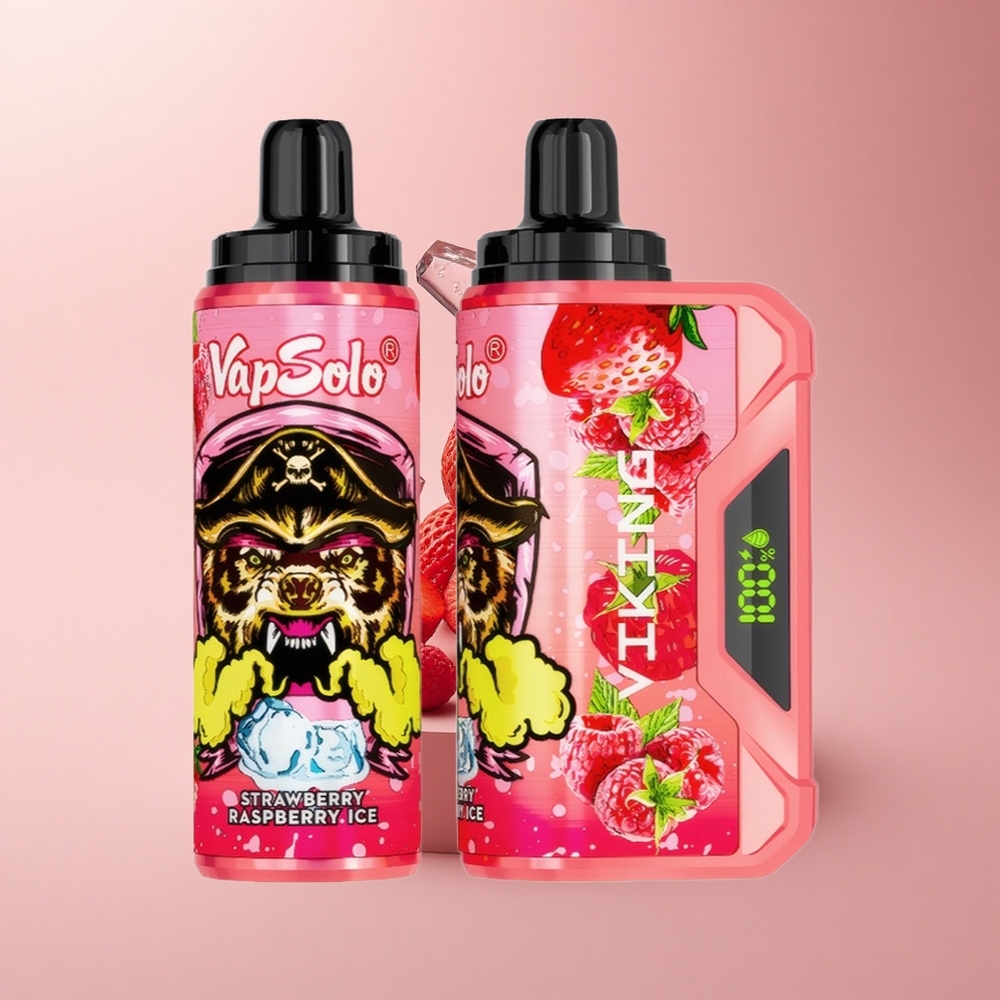 VapSolo VIKING 12000 Puffs Erdbeere-Himbeer-Eis Typ-C 22ml
