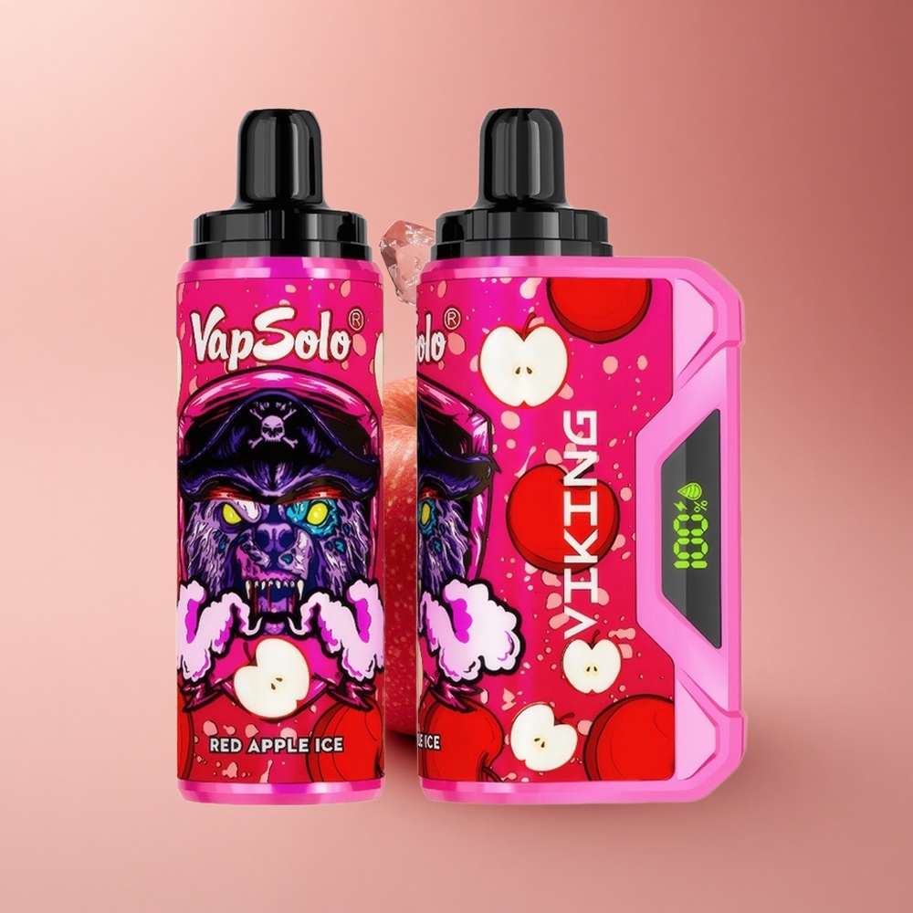 VapSolo VIKING 12000 Puffs Roter Apfel Eis Typ-C 22ml