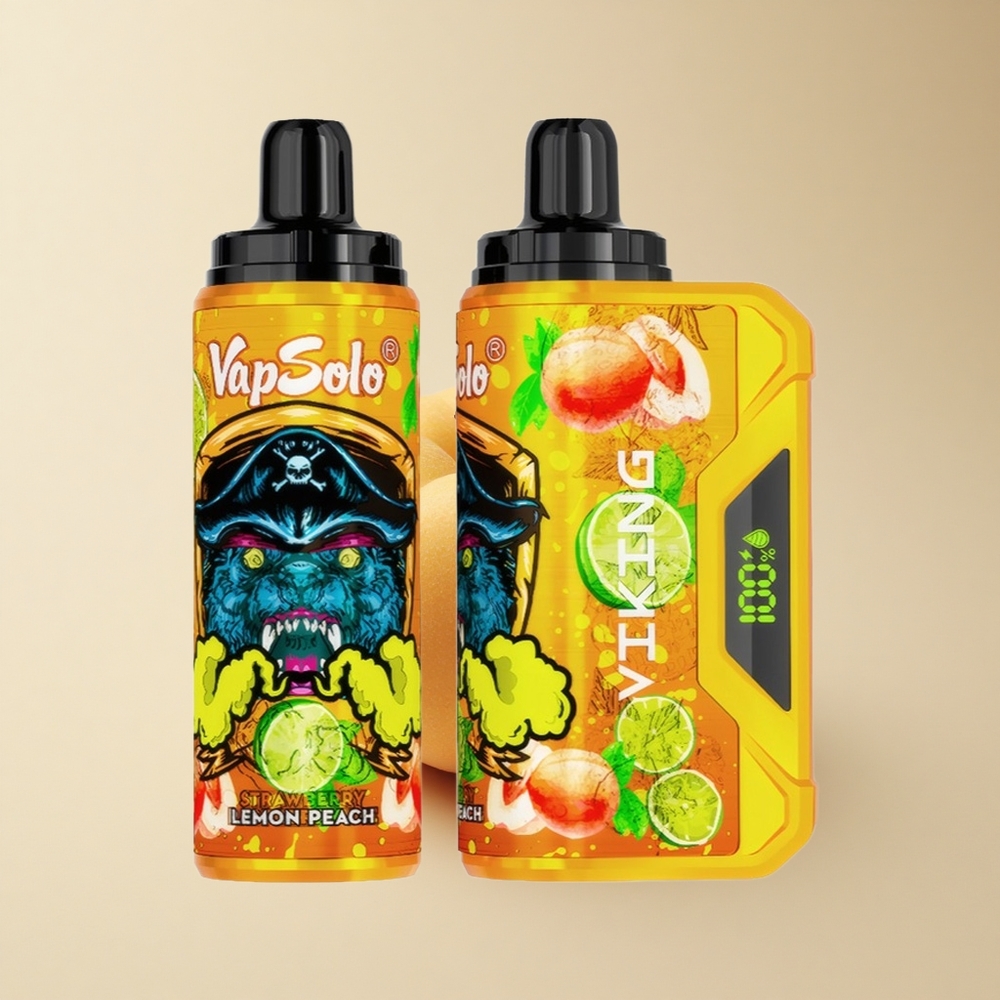 VapSolo VIKING 12000 Puffs Zitrone Pfirsich Typ-C 22ml