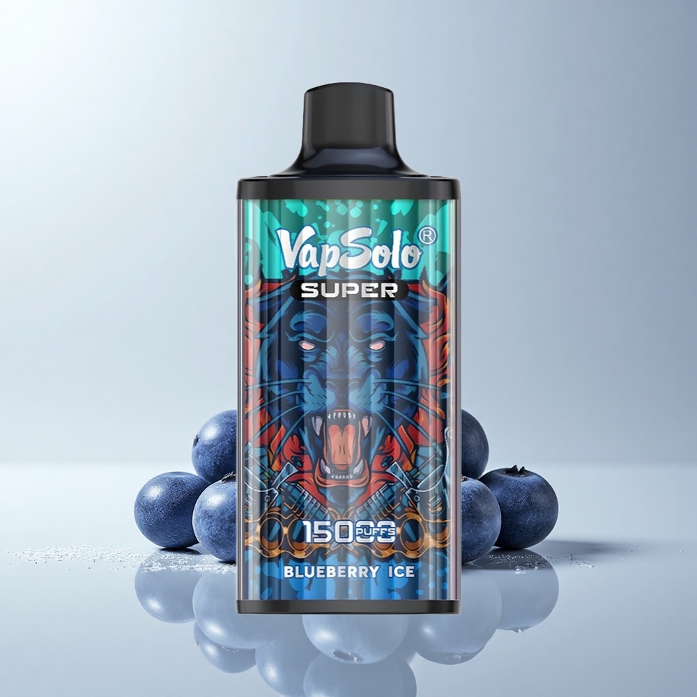 Vapsolo Super 15000 Puffs Blaubeer-Eis 40ml Type-C 850mAh
