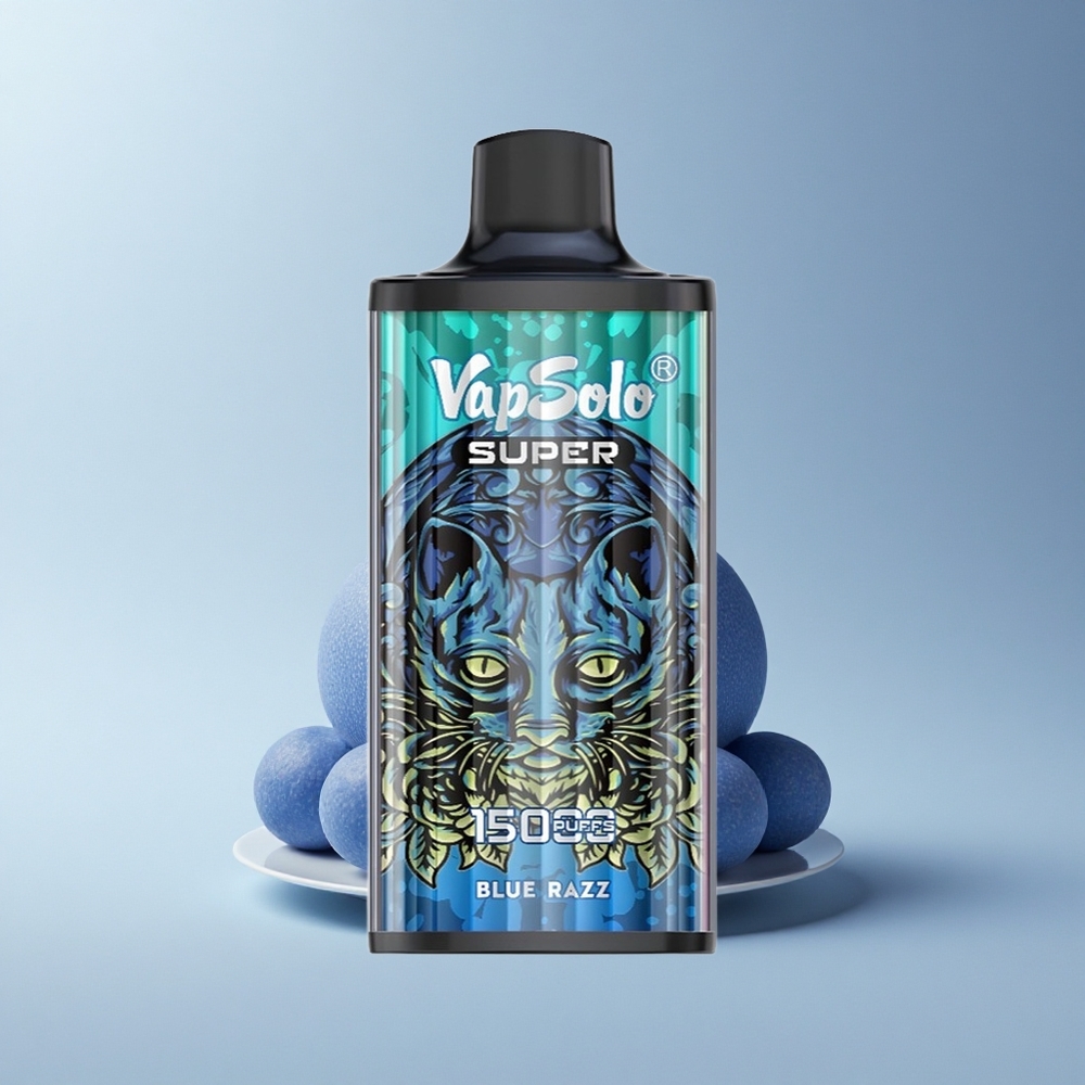 Vapsolo Super 15000 Puffs Blaue Himbeere 40ml 850mAh Typ-C