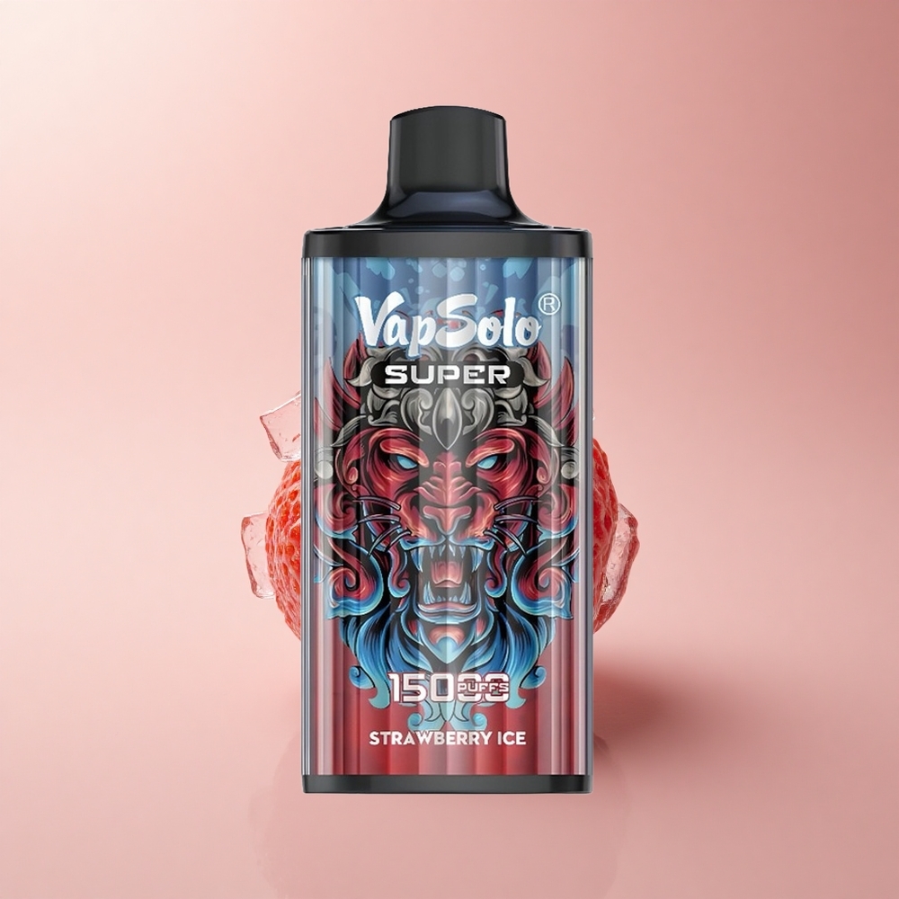 Vapsolo Super 15000 Puffs Erdbeereis 40ml 850mAh Typ-C