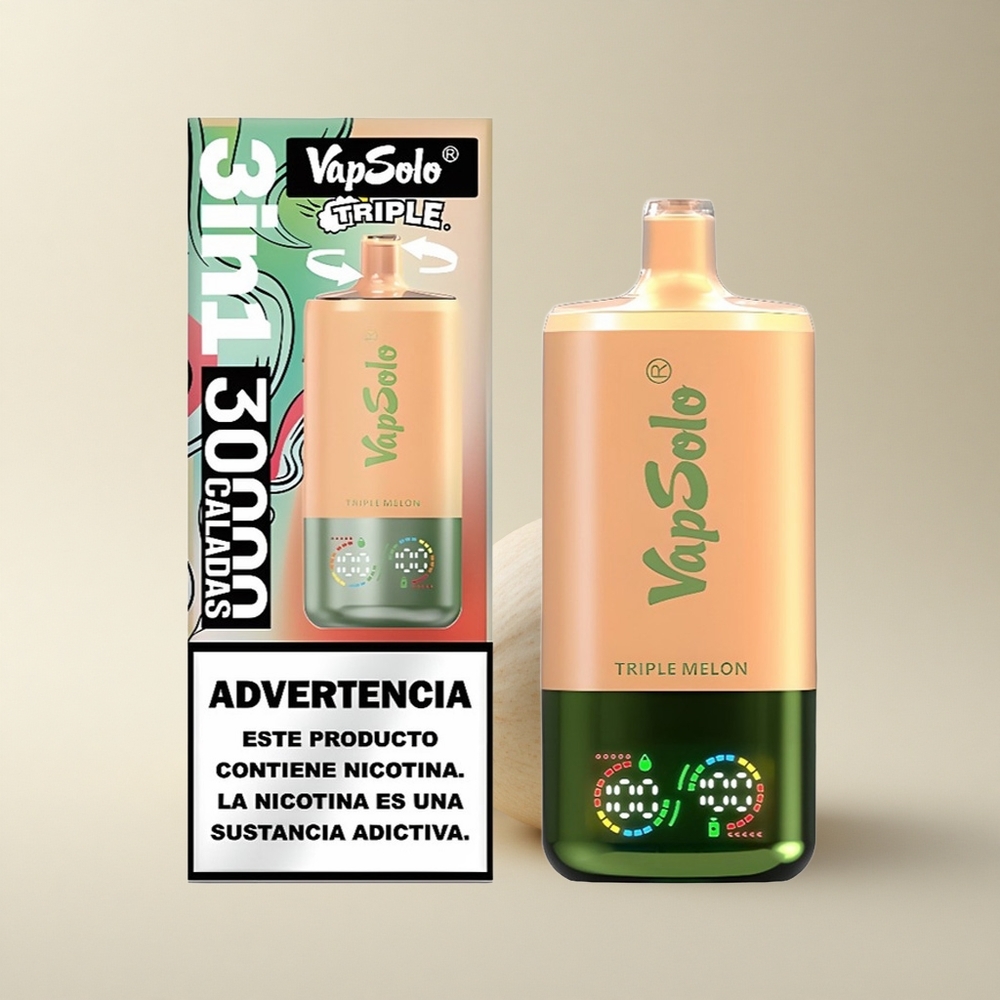 Vapsolo Triple 30000 Puffs Dreifach-Melone Typ-C 40ml