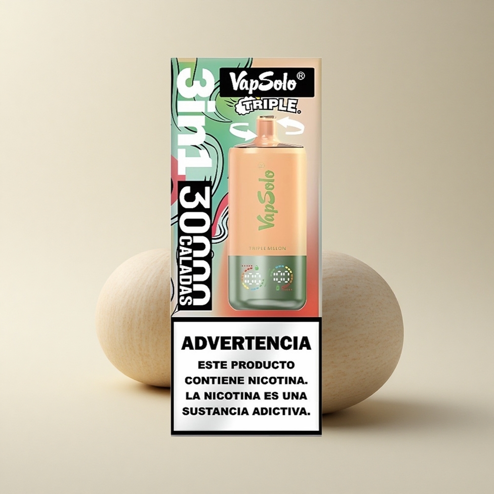 Vapsolo Triple 30000 Puffs Dreifach-Melone Typ-C 40ml