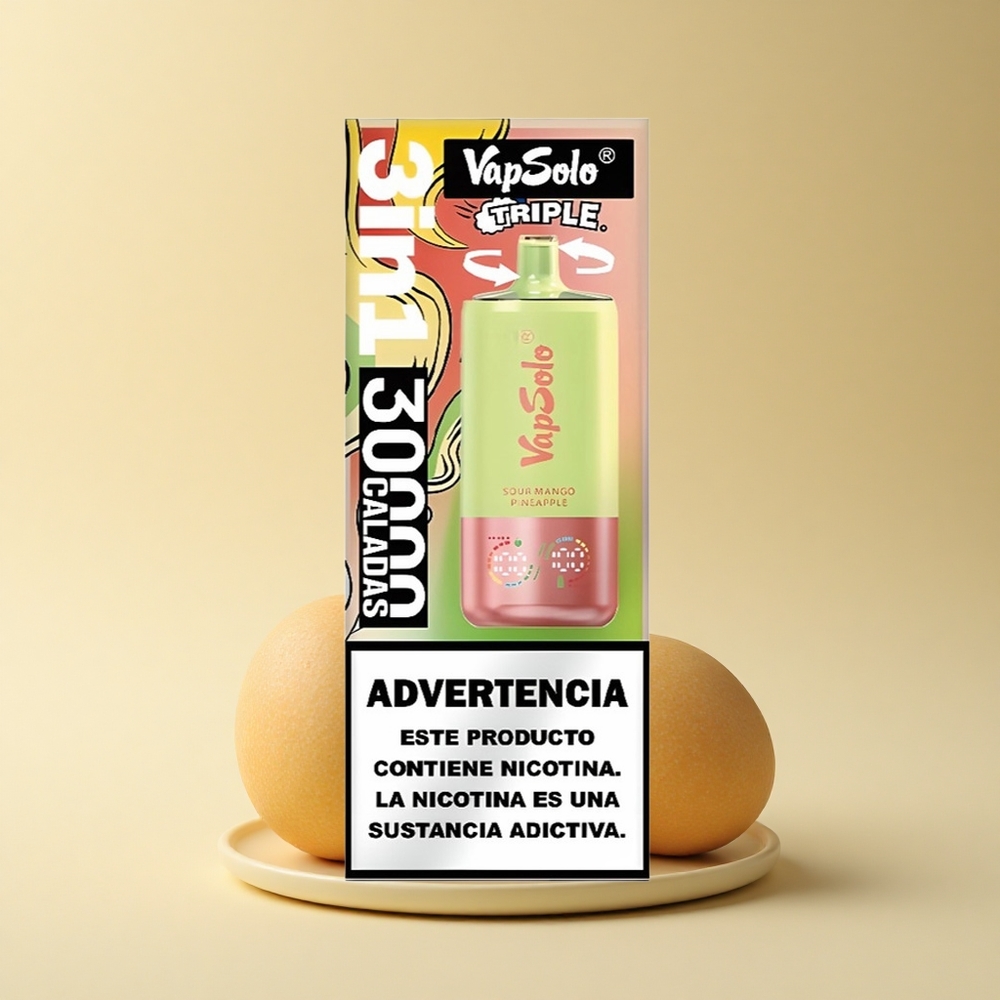 Vapsolo Triple 30000 Puffs Sauer Mango-Ananas Typ-C 40ml