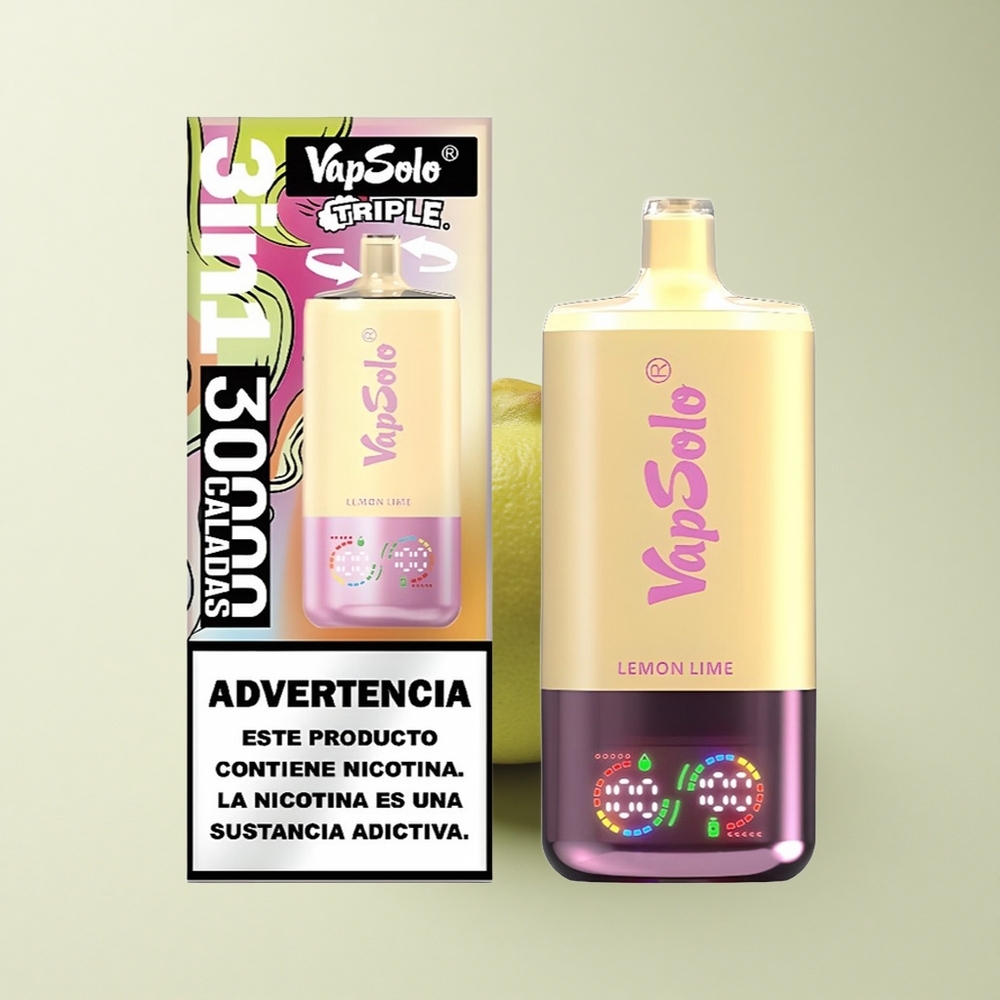 Vapsolo Triple 30000 Puffs Zitronenlimette Dreifach 40ml Typ-C