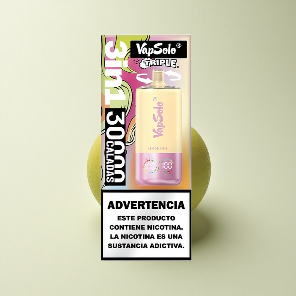 Vapsolo Triple 30000 Puffs Zitronenlimette Dreifach 40ml Typ-C