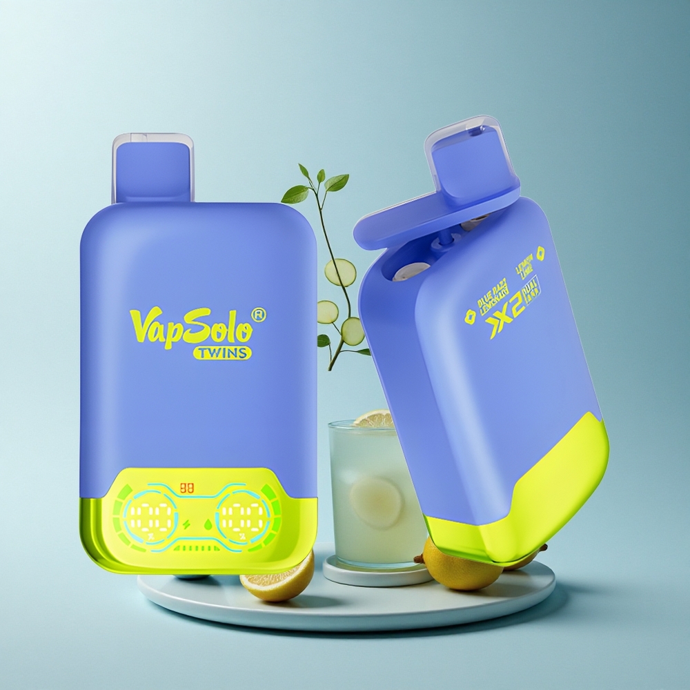 Vapsolo Twins 20000 Puffs Blau-Himbeer-Zitronenlimonade  Zitronenlimette 40ml Typ-C
