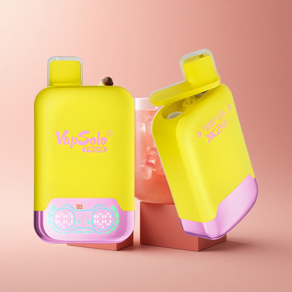Vapsolo Twins 20000 Puffs Erdbeer-Banane  Sprudelnde Kirsche 40ml Typ-C