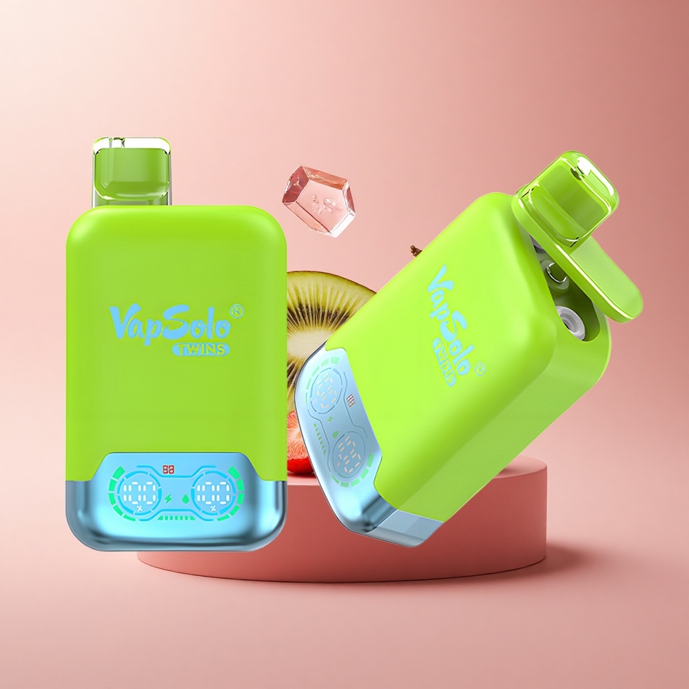 Vapsolo Twins 20000 Puffs Erdbeer-Kiwi  Erdbeer-Himbeer-Kirsche Eis 40ml Typ-C 20mg/50mg
