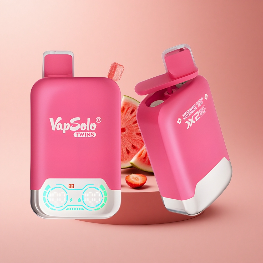Vapsolo Twins 20000 Puffs Erdbeer-Wassermelone-Gummibärchen 40ml 20000 Züge Typ-C