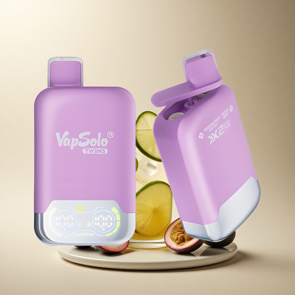 Vapsolo Twins 20000 Puffs Passionsfrucht Mojito  Dreifach Minze 40ml Typ-C