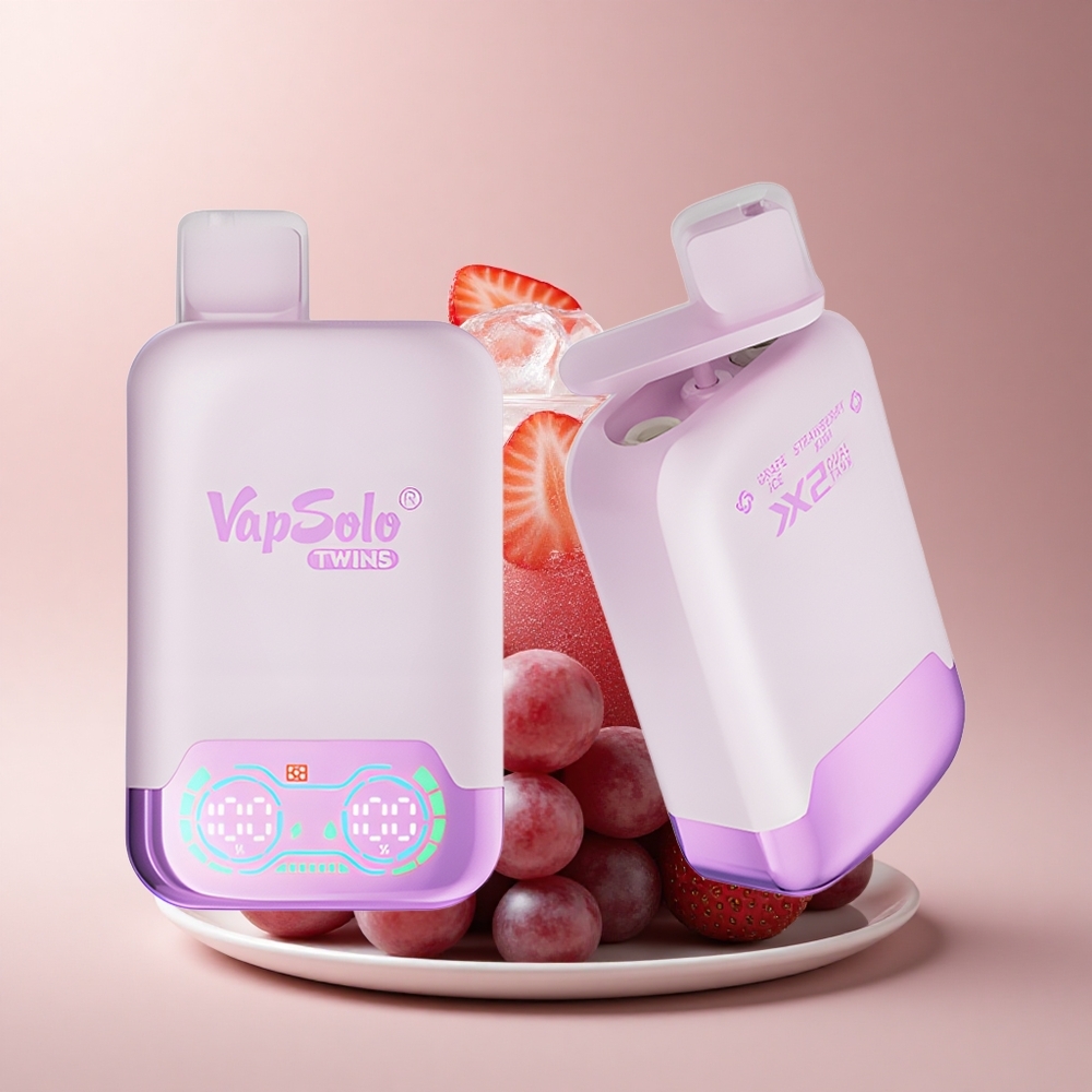 Vapsolo Twins 20000 Puffs Trauben-Eis  Erdbeer-Kiwi Doppeltank 40ml 50mg